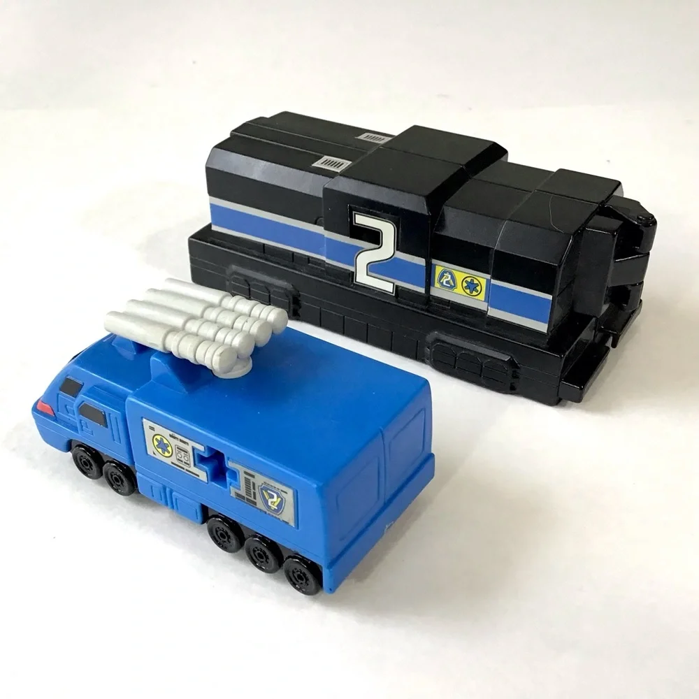 2000 Power Rangers Lightspeed Rescue McDonalds Happy Meal Blue Rail Rescue Train
